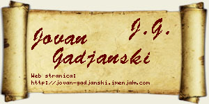 Jovan Gađanski vizit kartica